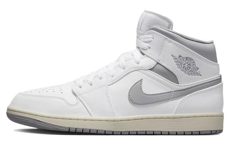 Sizing [Sepatu Custom] Air Jordan 1 Mid 'Abu Salju Cinta Vintage' 554724-135(TeamB-情人节男款雪灰Q-BOX)