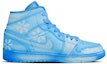 Order 【客製化運動鞋】Jordan Air Jordan 1 Mid 浸染 雪花 聖誕節 中筒 復古籃球鞋 男款 藍色