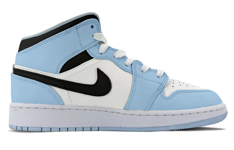 Order [Zapatos Personalizados] Air Jordan 1 Mid 'Bordado de Copo de Nieve' 555112-401(TeamK-冬日)