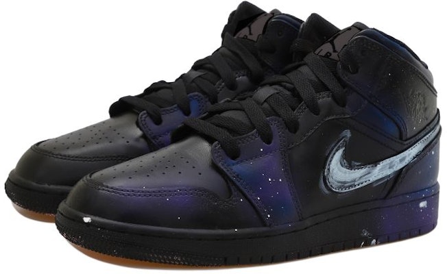 【定制鞋款】Air Jordan 1 Mid '斑点银河复古' DZ5329-001(Team拾玖-中帮星空男S-BOX) Lookbook 【定制鞋款】Air Jordan 1 Mid '斑点银河复古' DZ5329-001(Team拾玖-中帮星空男S-BOX)