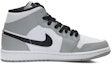 Order 【定制球鞋】Jordan Air Jordan 1 Mid 雪花圖案 氛圍感 潑墨雪景 中幫 復古籃球鞋 男款 灰白
