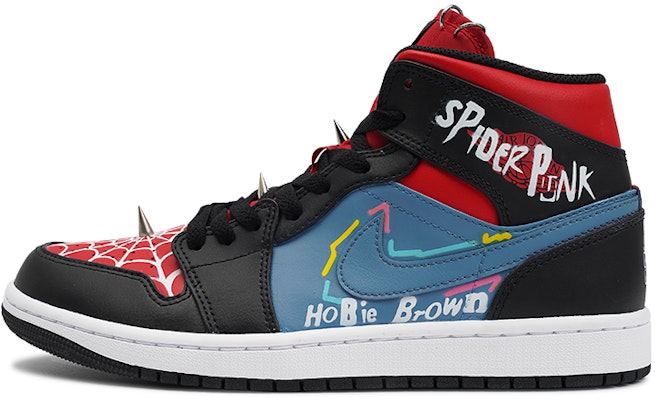 【訂製球鞋】 Jordan Air Jordan 1 Mid 莓刻 朋客蜘蛛 蜘蛛俠搖滾 中筒 復古籃球鞋 男款 黑紅藍 Buy 【訂製球鞋】 Jordan Air Jordan 1 Mid 莓刻 朋客蜘蛛 蜘蛛俠搖滾 中筒 復古籃球鞋 男款 黑紅藍