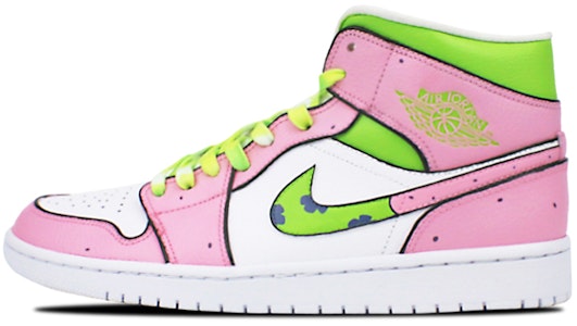 【定制球鞋】Jordan Air Jordan 1 Mid 是在玩鞋 手繪 噴繪 卡通動畫 海綿寶寶 派大星 章魚 中幫 籃球鞋 男款 粉綠 Buy 【定制球鞋】Jordan Air Jordan 1 Mid 是在玩鞋 手繪 噴繪 卡通動畫 海綿寶寶 派大星 章魚 中幫 籃球鞋 男款 粉綠