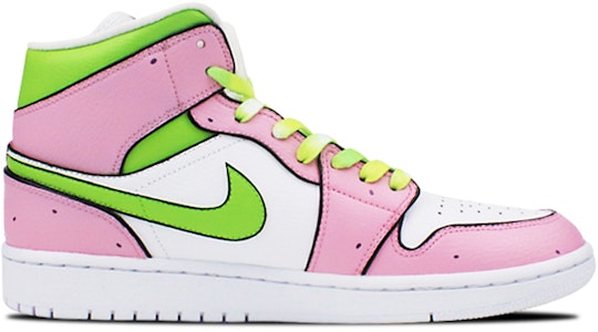 【定制球鞋】Jordan Air Jordan 1 Mid 是在玩鞋 手繪 噴繪 卡通動畫 海綿寶寶 派大星 章魚 中幫 籃球鞋 男款 粉綠 Order 【定制球鞋】Jordan Air Jordan 1 Mid 是在玩鞋 手繪 噴繪 卡通動畫 海綿寶寶 派大星 章魚 中幫 籃球鞋 男款 粉綠
