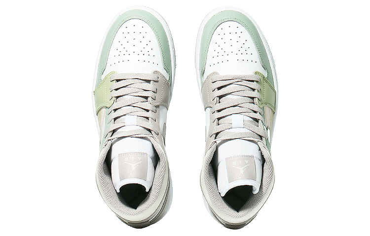 Shop [Zapatos Personalizados] Air Jordan 1 Mid 'Pintura al Óleo Primaveral' 554724-082(Team10-春意油画)