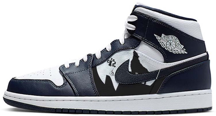 Jordan 1 Mid Azul Noche Estrellada Tótem 554724-174(Team56-狼山图腾) Buy Jordan 1 Mid Azul Noche Estrellada Tótem 554724-174(Team56-狼山图腾)