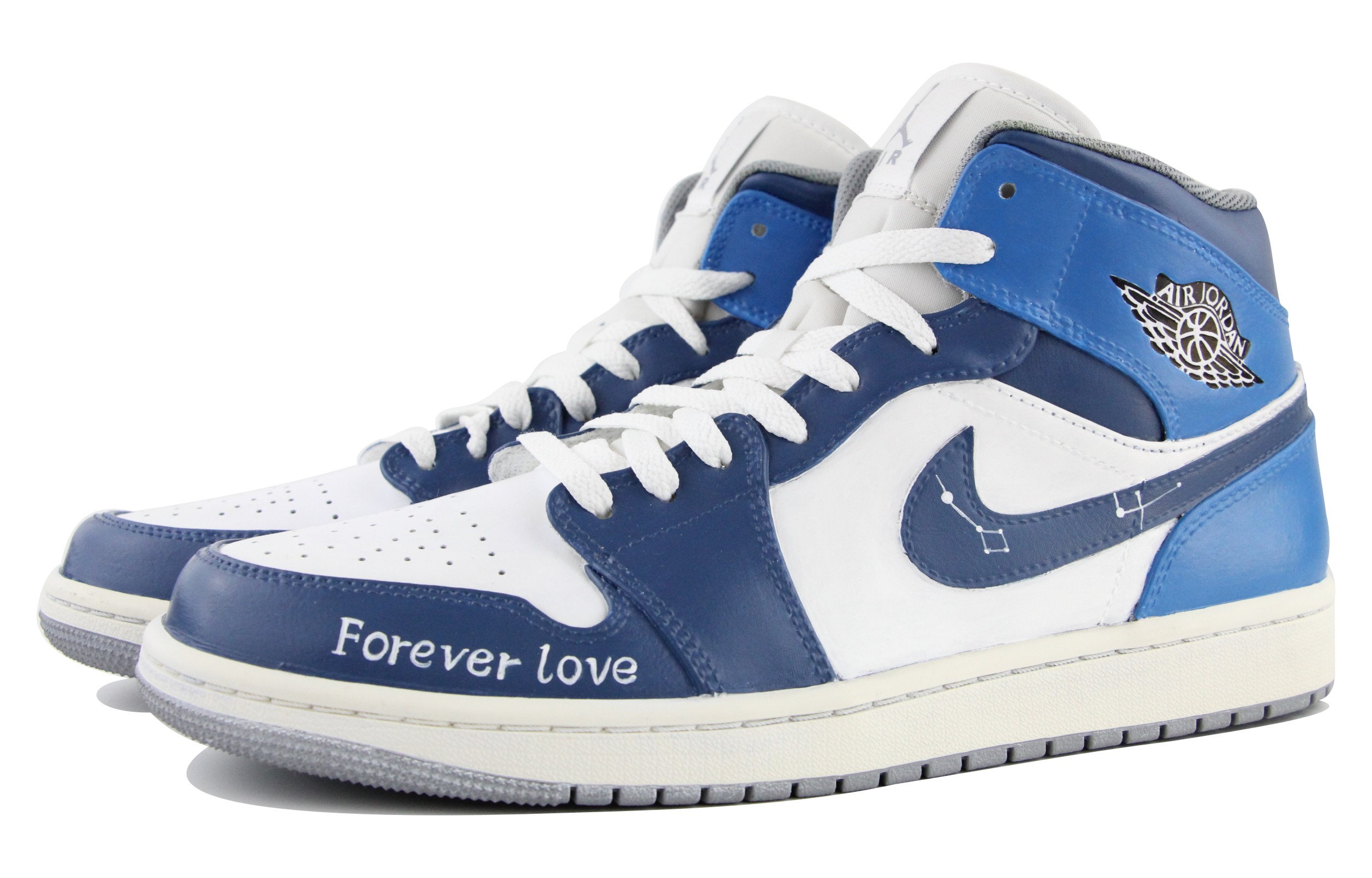 Lookbook 에어 조던 1 미드 '별밤 블루' (커스텀) 554724-135(Team39-AMY73星空蓝)