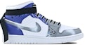 Order 【定制球鞋】Jordan Air Jordan 1 Mid 是在玩鞋 星際代碼 鐳射 束帶 未來科技 中幫 復古籃球鞋 男款 藍灰紅