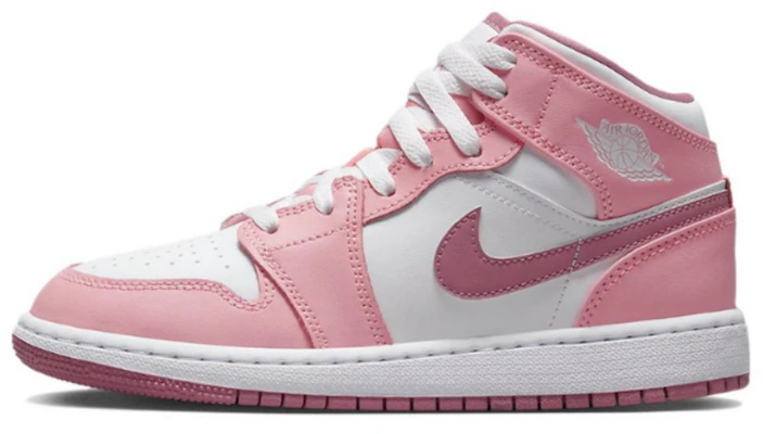 【訂製球鞋】Jordan Air Jordan 1 Mid 愛心 草莓 星星 小熊 中筒 復古籃球鞋 GS 粉白色 Purchase 【訂製球鞋】Jordan Air Jordan 1 Mid 愛心 草莓 星星 小熊 中筒 復古籃球鞋 GS 粉白色