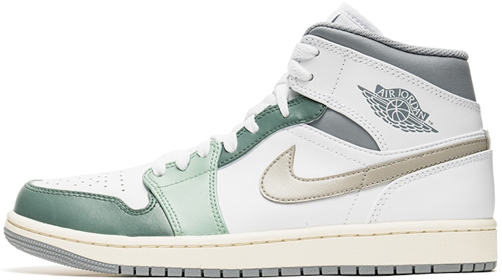 【定製球鞋】 Jordan Air Jordan 1 Mid 野鶴製造 夏日風 復古色系 中幫 復古籃球鞋 男款 青石綠白 Buy 【定製球鞋】 Jordan Air Jordan 1 Mid 野鶴製造 夏日風 復古色系 中幫 復古籃球鞋 男款 青石綠白