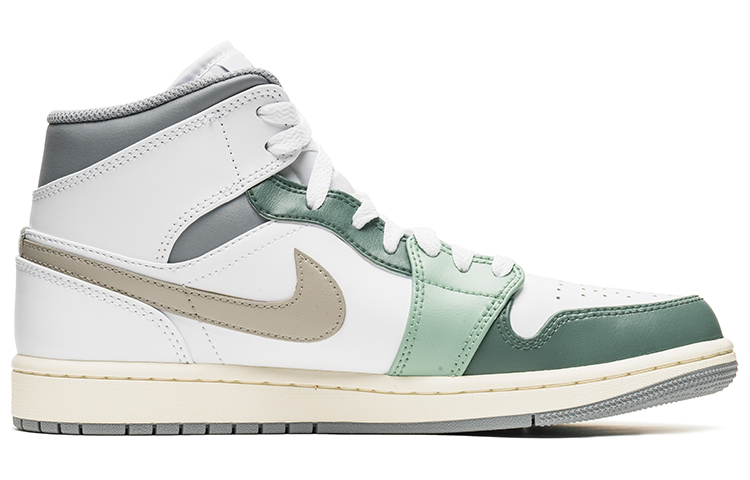 Order 【定製球鞋】 Jordan Air Jordan 1 Mid 野鶴製造 夏日風 復古色系 中幫 復古籃球鞋 男款 青石綠白