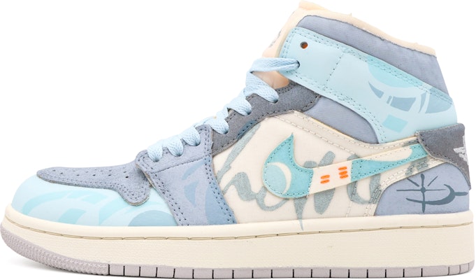 【客製球鞋】 Jordan Air Jordan 1 Mid 夏日果凍 新月 夏日清新 中筒 復古籃球鞋 GS 藍色 Buy 【客製球鞋】 Jordan Air Jordan 1 Mid 夏日果凍 新月 夏日清新 中筒 復古籃球鞋 GS 藍色