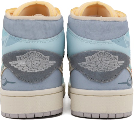 【客製球鞋】 Jordan Air Jordan 1 Mid 夏日果凍 新月 夏日清新 中筒 復古籃球鞋 GS 藍色 Shop 【客製球鞋】 Jordan Air Jordan 1 Mid 夏日果凍 新月 夏日清新 中筒 復古籃球鞋 GS 藍色