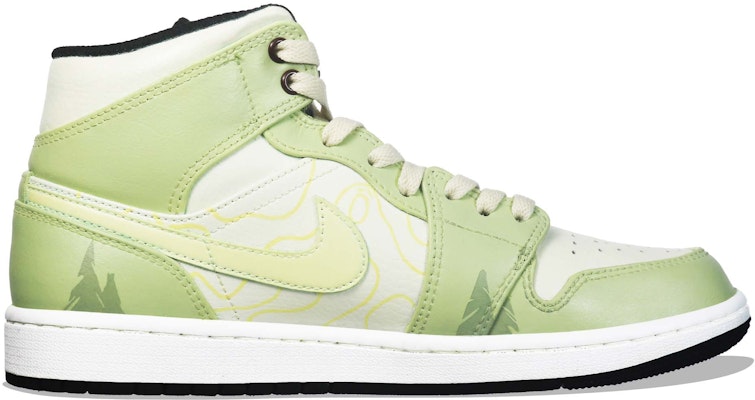 【定制鞋】Air Jordan 1 Mid ‘夏季户外营地浅绿黄’ 554724-132(Team36-男款户外风) Lookbook 【定制鞋】Air Jordan 1 Mid ‘夏季户外营地浅绿黄’ 554724-132(Team36-男款户外风)