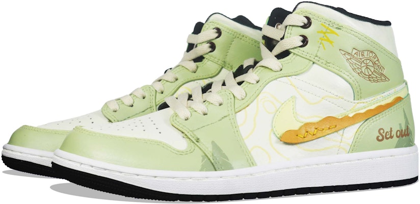 【定制鞋】Air Jordan 1 Mid ‘夏季户外营地浅绿黄’ 554724-132(Team36-男款户外风) Shop 【定制鞋】Air Jordan 1 Mid ‘夏季户外营地浅绿黄’ 554724-132(Team36-男款户外风)