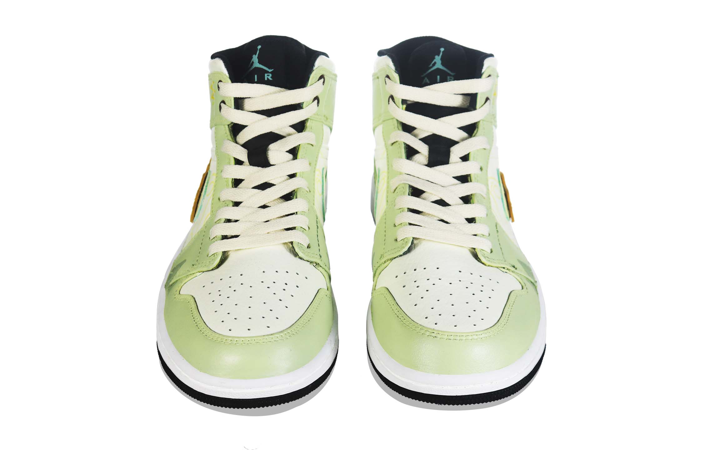 Details for [Kasut Custom] Air Jordan 1 Mid 'Summer Outdoor Camp Hijau Kuning Terang' 554724-132(Team36-男款户外风)