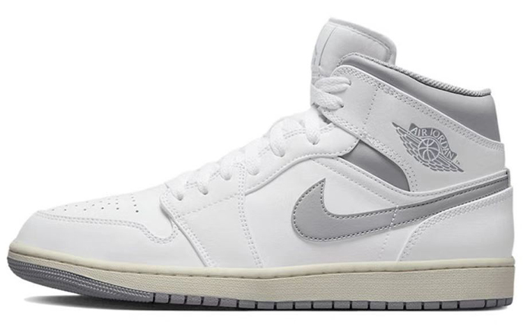 Cheap [Sepatu Kustom] Air Jordan 1 Mid 'Summer Vintage Putih Biru' 554724-135(TeamB-复古靛石蓝S-BOX)