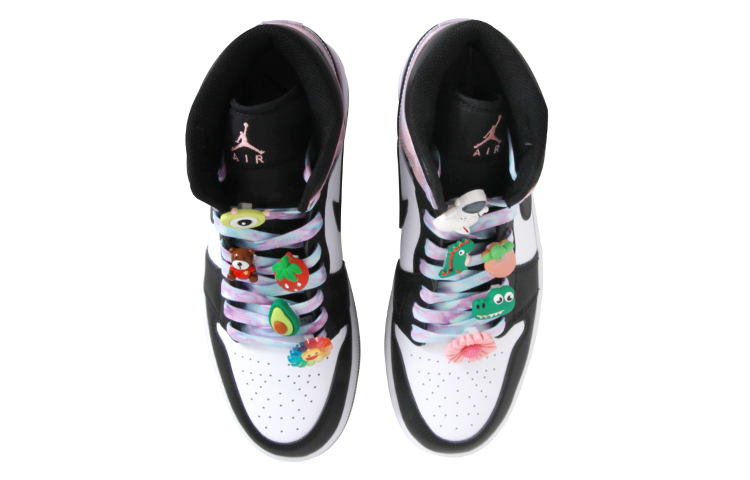 Shop Zapatillas Air Jordan 1 Mid 'Girasol Dinosaurio Negro Blanco Rosa' DM1200-001(Team拾玖-男款深扎染QD)
