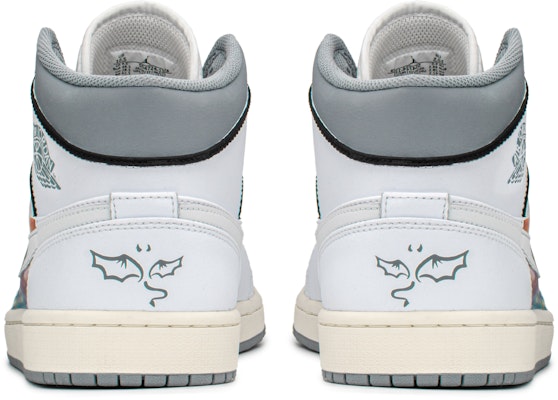 에어 조던 1 미드 '선셋 블루 오렌지' 커스텀 슈즈 554724-135(TeamA-AJ男晚霞S-BOX) Details for 에어 조던 1 미드 '선셋 블루 오렌지' 커스텀 슈즈 554724-135(TeamA-AJ男晚霞S-BOX)