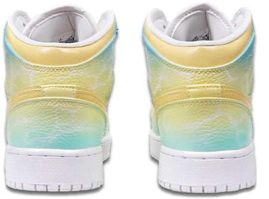 【定制球鞋】 Jordan Air Jordan 1 Mid 夏日繽紛 陽光沙灘 波光粼粼 漸變 中幫 籃球鞋 男女同款 黃藍 Shop 【定制球鞋】 Jordan Air Jordan 1 Mid 夏日繽紛 陽光沙灘 波光粼粼 漸變 中幫 籃球鞋 男女同款 黃藍