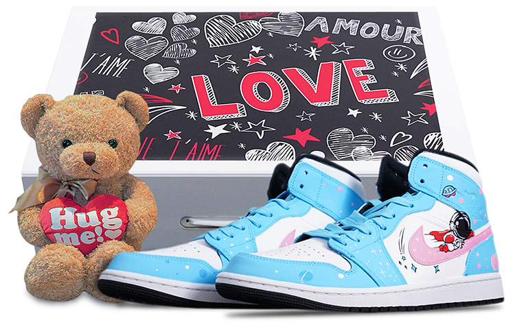 Buy Zapatillas personalizadas Air Jordan 1 Mid 'Superman Astronaut Navidad' 554724-075(TeamT-圣诞超人S-BOX)