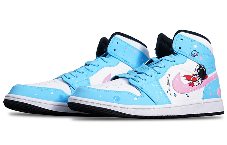 Shop Zapatillas personalizadas Air Jordan 1 Mid 'Superman Astronaut Navidad' 554724-075(TeamT-圣诞超人S-BOX)