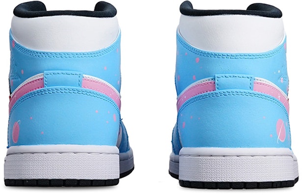 【定制球鞋】Jordan Air Jordan 1 Mid 超人宇航員手繪 聖誕主題 限量特殊鞋盒 中幫 復古籃球鞋 GS 藍粉白 Purchase 【定制球鞋】Jordan Air Jordan 1 Mid 超人宇航員手繪 聖誕主題 限量特殊鞋盒 中幫 復古籃球鞋 GS 藍粉白