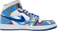 Order 【定制球鞋】Jordan Air Jordan 1 Mid 乘風破浪 浪花 中幫 復古籃球鞋 男女同款 白藍
