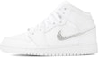 Buy 【客製化球鞋】 Jordan Air Jordan 1 施華洛世奇水晶鑽 鑲鑽 中筒 復古籃球鞋 GS 純白