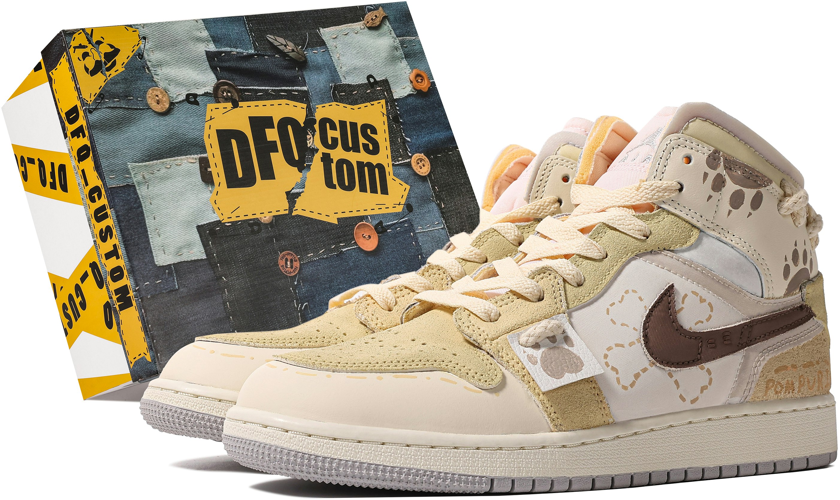 custom-shoes-air-jordan-1-mid-sweet-toffee-graffiti