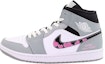 Buy 【定制球鞋】Jordan Air Jordan 1 Mid 粉心派對 甜心少女 中幫 復古籃球鞋 男款 灰白黑