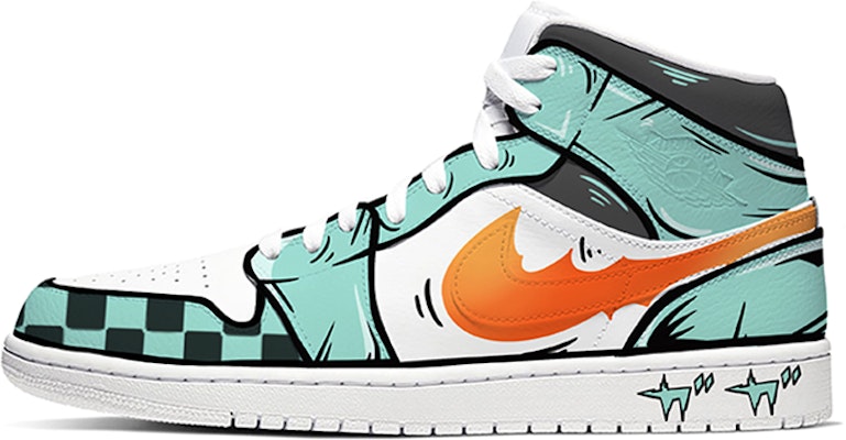 에어 조던 1 미드 '탄지로 카마도' 커스텀 슈즈 554724-130(Team-E男款鬼灭之刃橙绿白) Buy 에어 조던 1 미드 '탄지로 카마도' 커스텀 슈즈 554724-130(Team-E男款鬼灭之刃橙绿白)