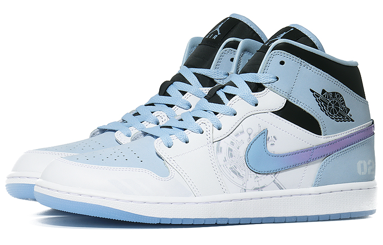 Lookbook [カスタムシューズ] エアジョーダン1ミッド「テックブループリント」 DV1308-104(Team10-尖峰宇宙）