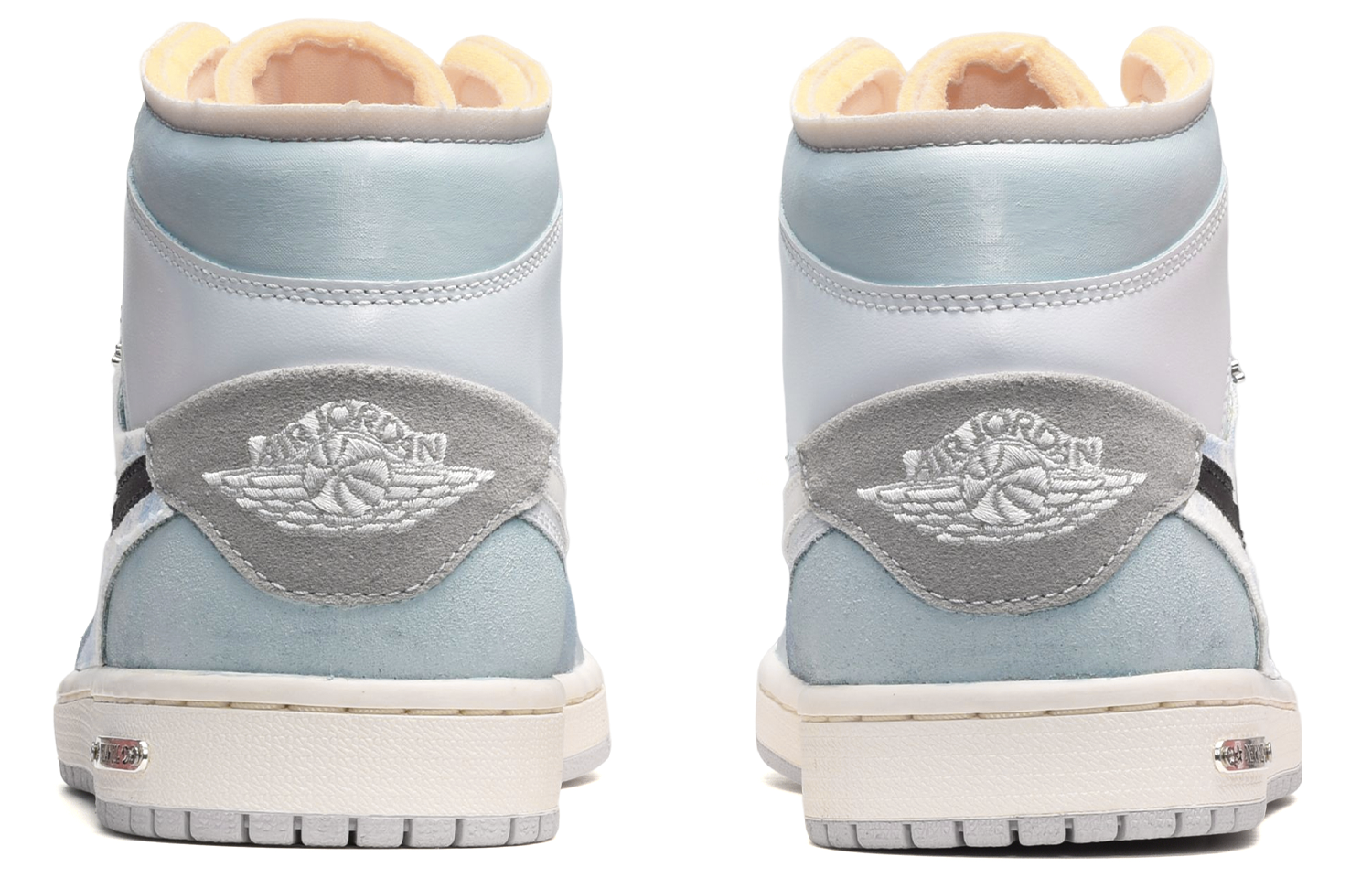 Shop [Zapatillas Personalizadas] Air Jordan 1 Mid 'Azul Tie-Dye Blanco Gris' DM9652-100(TeamE-男款雪花蓝白灰)