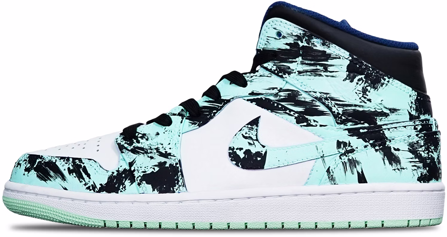 custom-shoes-air-jordan-1-mid-tiffany-blue-ink-dye