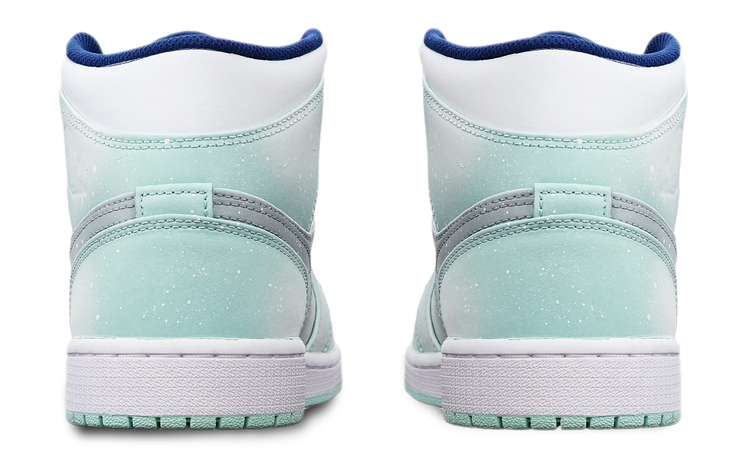 Purchase [定制鞋] Air Jordan 1 Mid '蒂芙尼蓝雪花' 554724-413(TeamT-蒂芙尼绿融雪S-BOX)