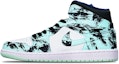 Buy 【定製球鞋】Jordan Air Jordan 1 藍薄荷 國潮水墨染中國風 手繪 限量特殊鞋盒 中幫 復古籃球鞋 男款 蒂芙尼藍