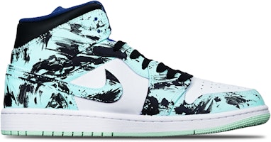 【定製球鞋】Jordan Air Jordan 1 藍薄荷 國潮水墨染中國風 手繪 限量特殊鞋盒 中幫 復古籃球鞋 男款 蒂芙尼藍 Order 【定製球鞋】Jordan Air Jordan 1 藍薄荷 國潮水墨染中國風 手繪 限量特殊鞋盒 中幫 復古籃球鞋 男款 蒂芙尼藍