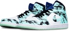 Lookbook 【定製球鞋】Jordan Air Jordan 1 藍薄荷 國潮水墨染中國風 手繪 限量特殊鞋盒 中幫 復古籃球鞋 男款 蒂芙尼藍