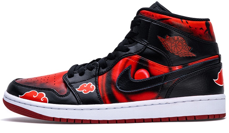 custom-shoes-air-jordan-1-mid-uchiha-itachi-naruto