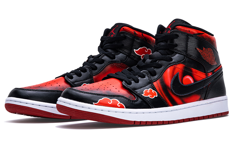 Lookbook 에어 조던 1 미드 '우치하 이타치 - 나루토' 커스텀 554724-074(TeamB-火影忍者鼬)