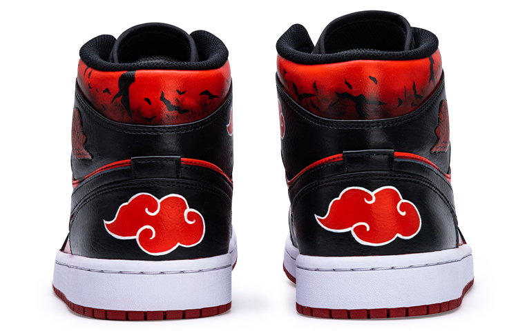 Shop 에어 조던 1 미드 '우치하 이타치 - 나루토' 커스텀 554724-074(TeamB-火影忍者鼬)
