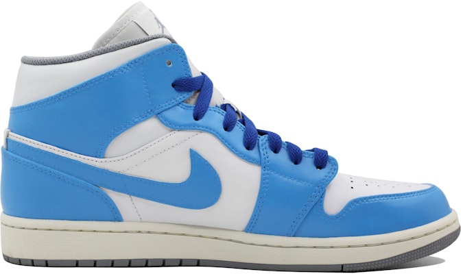 【定製球鞋】Jordan Air Jordan 1 Mid 耐磨防滑 中筒 復古籃球鞋 男款 大學藍 Order 【定製球鞋】Jordan Air Jordan 1 Mid 耐磨防滑 中筒 復古籃球鞋 男款 大學藍