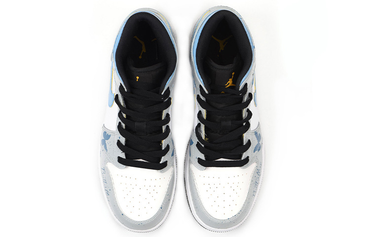 Shop Jordan 1 Mid "Oro Universitario" San Valentín 554724-170(Team拾伍-男款情人节主题蝴蝶)