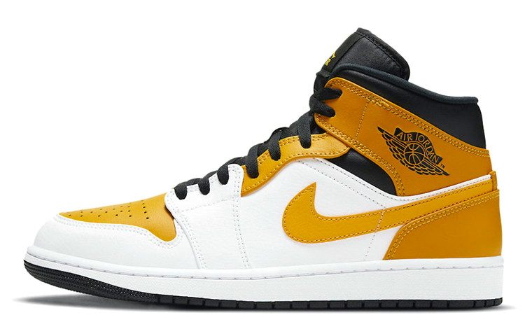 Cheap Jordan 1 Mid "Oro Universitario" San Valentín 554724-170(Team拾伍-男款情人节主题蝴蝶)
