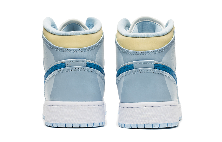 Shop [Sepatu Khusus] Air Jordan 1 Mid 'Valentine's Day Kitty Camo Abu-Biru' 555112-401(TeamB-女款kitty猫)