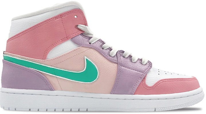 Sepatu Kustom Air Jordan 1 Mid 'Valentine's Day Love Lane' Kustom 554724-130(TeamE-男款恋爱巷喷绘紫粉) Order Sepatu Kustom Air Jordan 1 Mid 'Valentine's Day Love Lane' Kustom 554724-130(TeamE-男款恋爱巷喷绘紫粉)