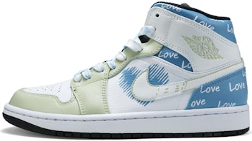 カスタムAJ1ミッド "バレンタイン赤青緑" 554724-132(Team36-男款LOVE的心) Order カスタムAJ1ミッド "バレンタイン赤青緑" 554724-132(Team36-男款LOVE的心)