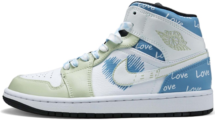 カスタムAJ1ミッド "バレンタイン赤青緑" 554724-132(Team36-男款LOVE的心) Order カスタムAJ1ミッド "バレンタイン赤青緑" 554724-132(Team36-男款LOVE的心)