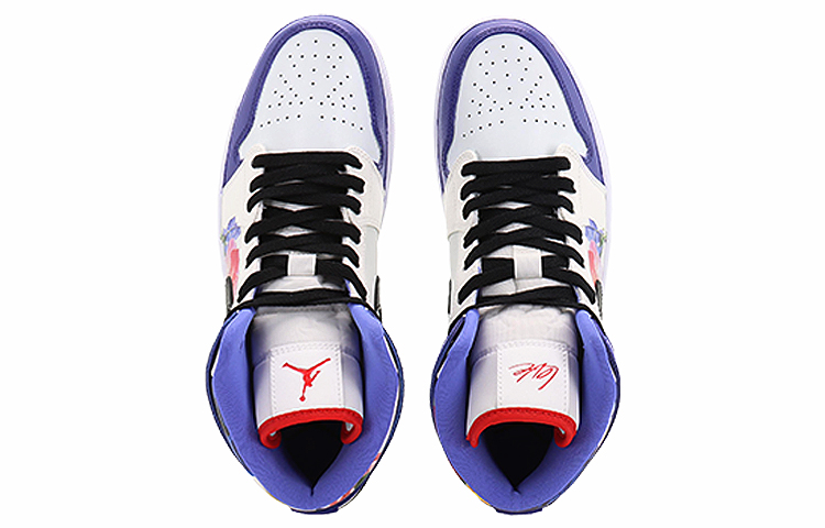 Shop 에어 조던 1 미드 '발렌타인 플로럴' (커스텀) FD4330-101(Team10-情人花卉)